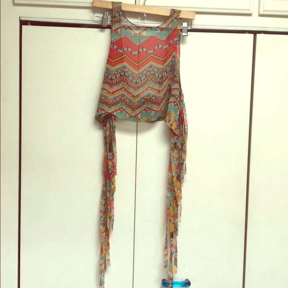 Sheer Festival Crop Top size M